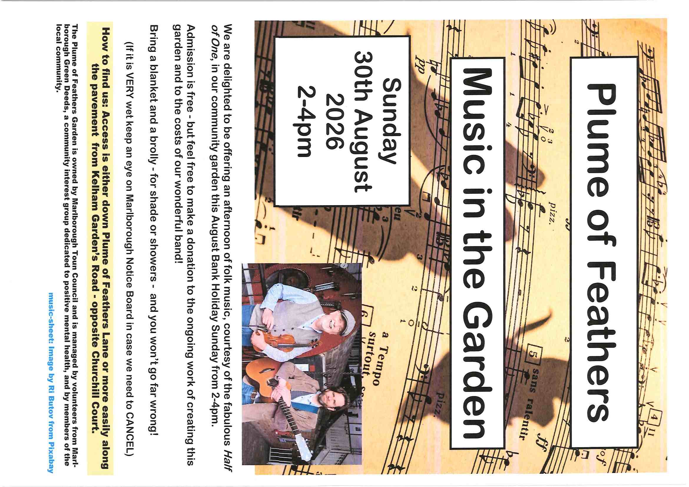 Plume of feathers Music in the Garden