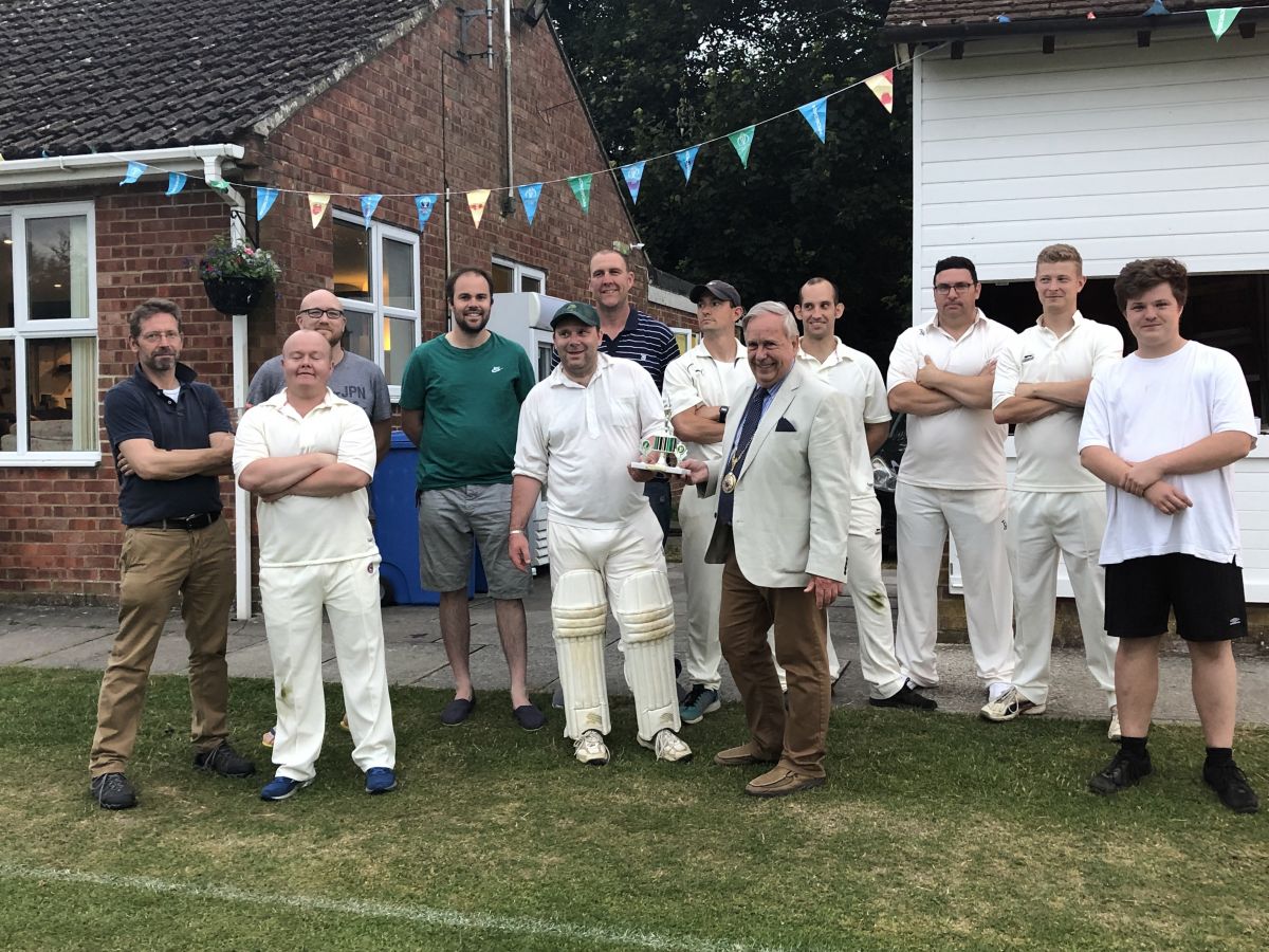 The Mayor's XI with a rare touch of the trophy! IMG0264