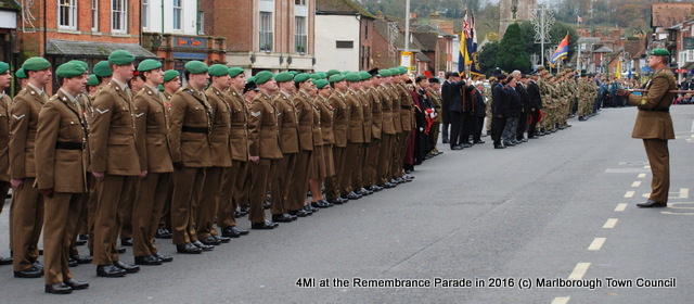 soldiers stand on parade