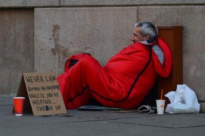 image by Q K from Pixabay - a homeless man