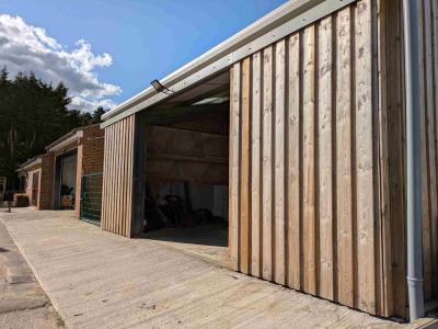 A timber clad building